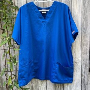 Unisex Cherokee Authentic Workwear Blue V-Neck scrub top - Size XL scrubs top